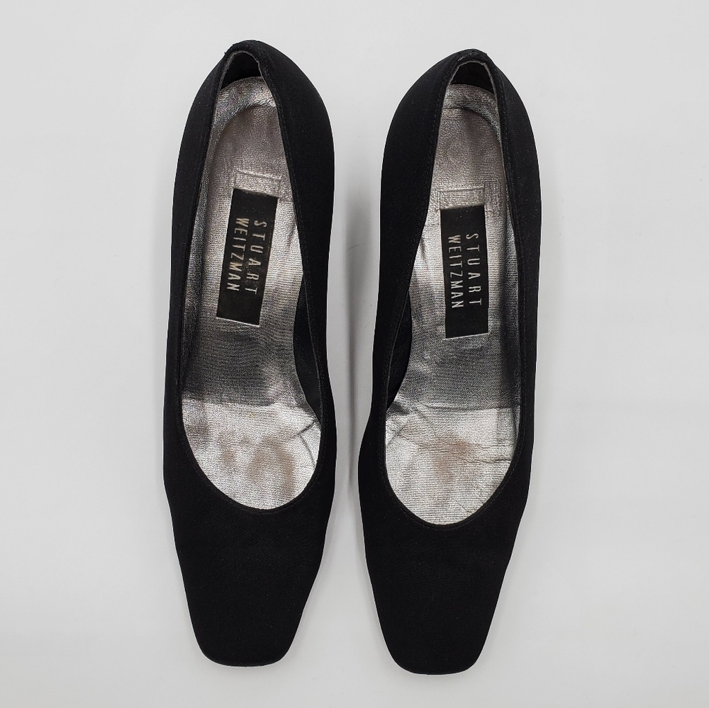 Stuart Weitzman Black Fabric Pumps - Picture 11 of 15